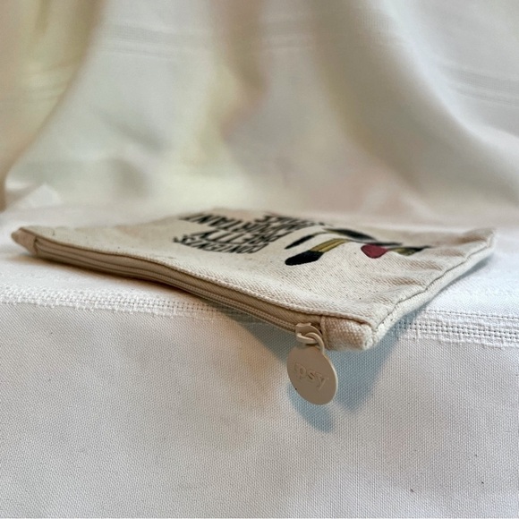 💄3/$12💄5/$15 ipsy Makeup Bag Woven Fabric Pretty Important Stuff EUC Like N…‎ - Picture 3 of 5